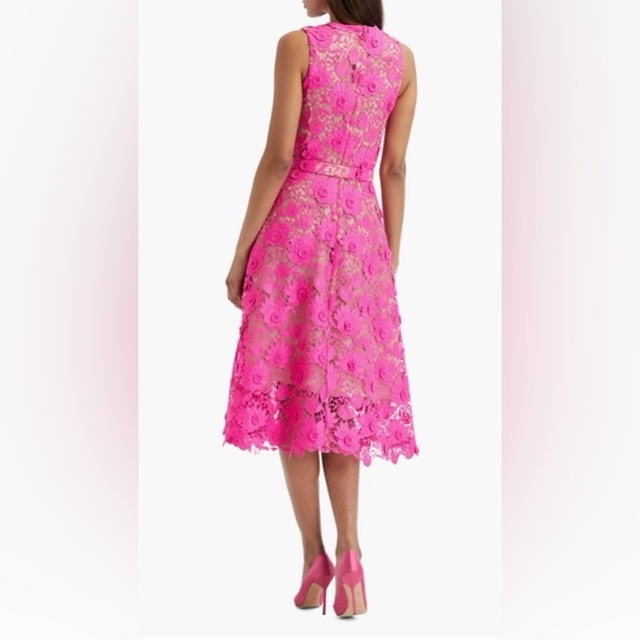 Oscar de la Renta NWT Floral Lace A-Line Dress - Picture 3 of 6